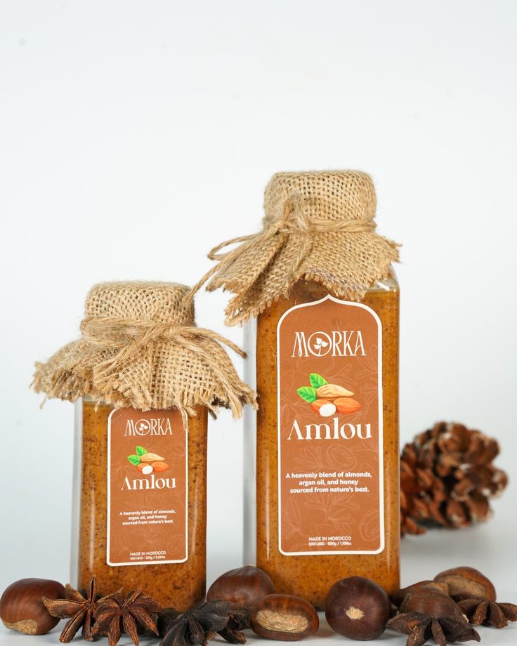 amlou morka jar Morocco artisanal argan oil almonds honey