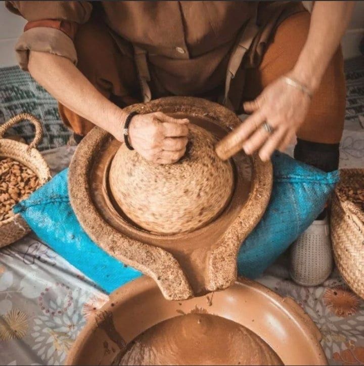 amlou grinding stone mill traditional Morocco Souss Agadir