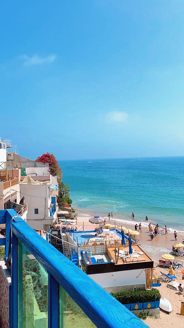 Taghazout rooftop view beach village Morocco