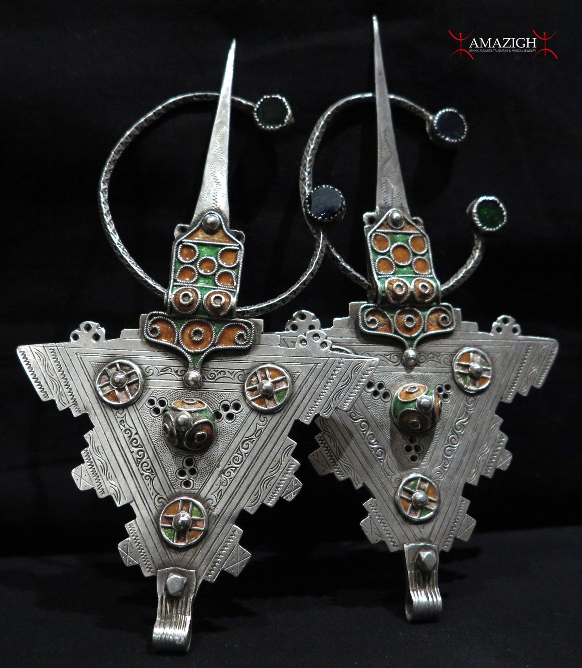 Amazigh fibula silver brooch Morocco traditional jewelry Souss